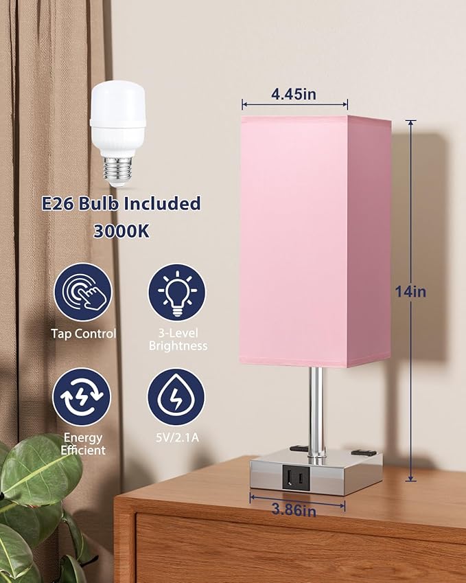 Touch Bedside Table Lamp for Nightstand - Image 3