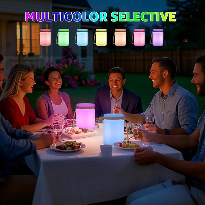 uuffoo LED Lamp Lantern Table Lamp Cordless Shower Lamp IP44 RGB and Warm White - Image 4