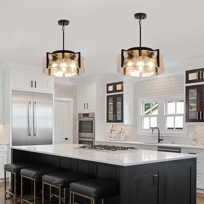Black Chandelier for Dining Room Light Fixture, 4 Light Entryway Light Fixture - Image 9