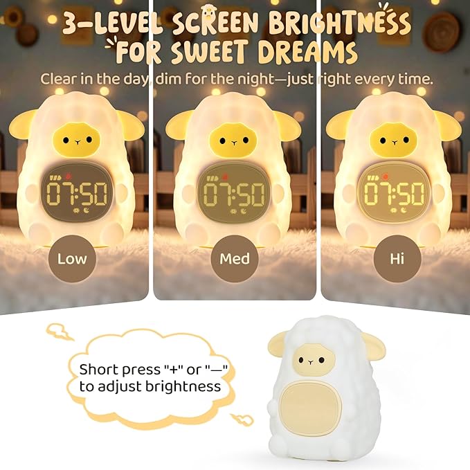 Sheep Alarm Clock with Night Light - Image 6