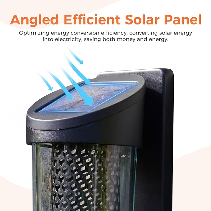 Solar Yard 4-Pack Outdoor Wall Lights, Light Fixture, LED Exterior Lighting - Image 3