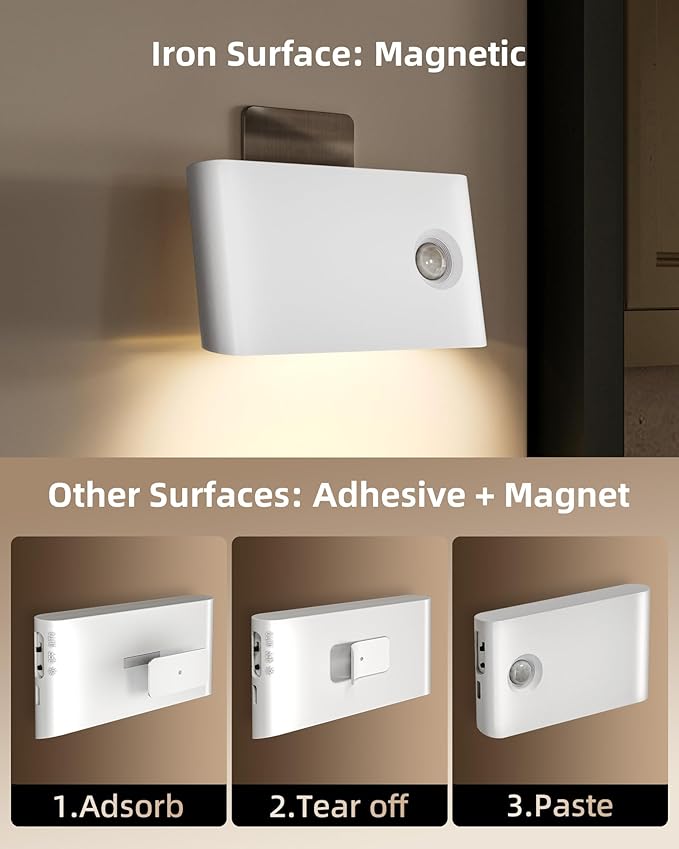 EZVALO 6 Pack Motion Sensor Night Lights, Sync LED Stair Lights Indoor - Image 6