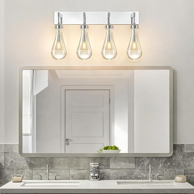Raindrop Wall Sconces Chrome Crystal Sconces Wall Decor Modern Lighting Glass - Image 3
