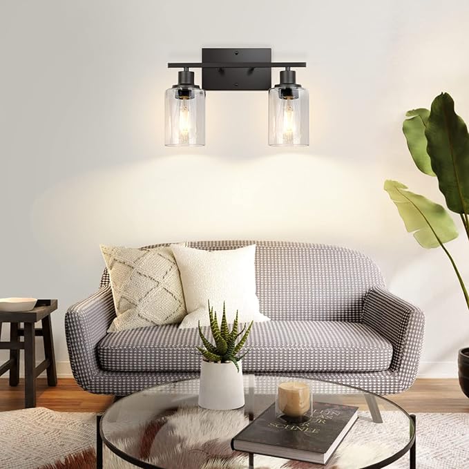 ShineTech 2-Light Bathroom Vanity Light Fixtures, Modern Wall Lighting - Image 8