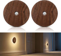 Motion Sensor Night Light Wood Rechargeable Battery-Powered Stick-On Step by Vadifula