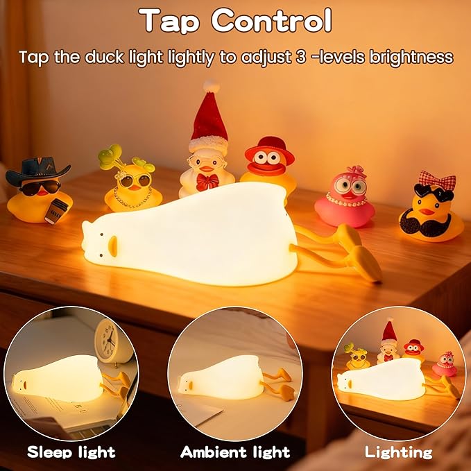 Lying Flat Duck Night Light, Cute White Elephant Gifts, Existential Crisis Duck - Image 4