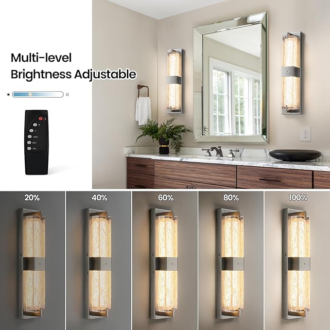 Battery Operated Resin Wall Sconce - Image 3