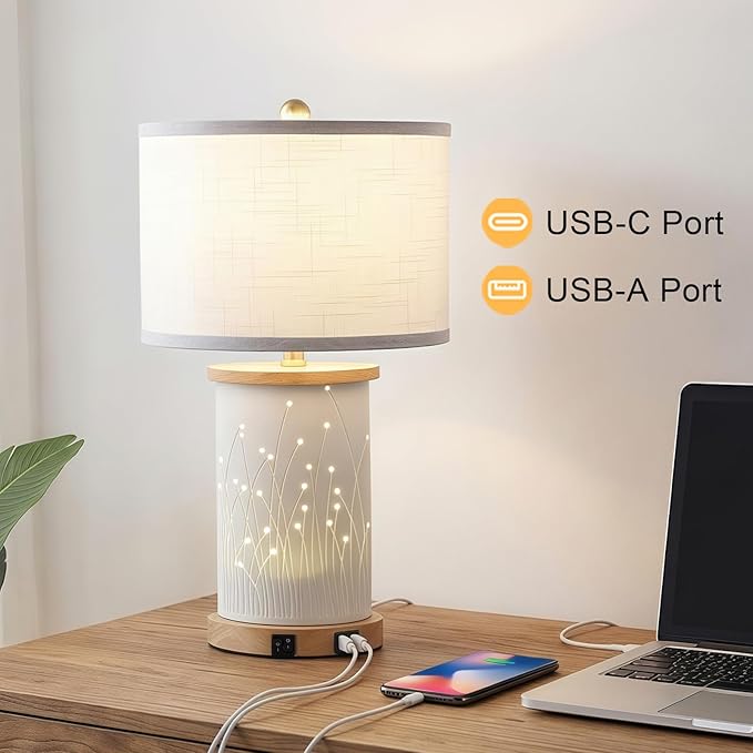 Set of 2 Ceramic Table Lamps - Image 6