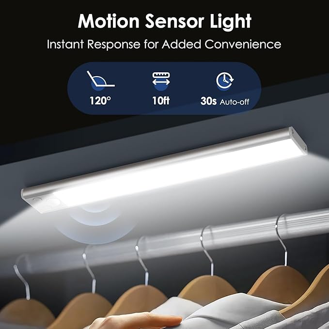 12" LED Cabinet Light with Motion & Light Sensor, 3 Color Modes - Image 6