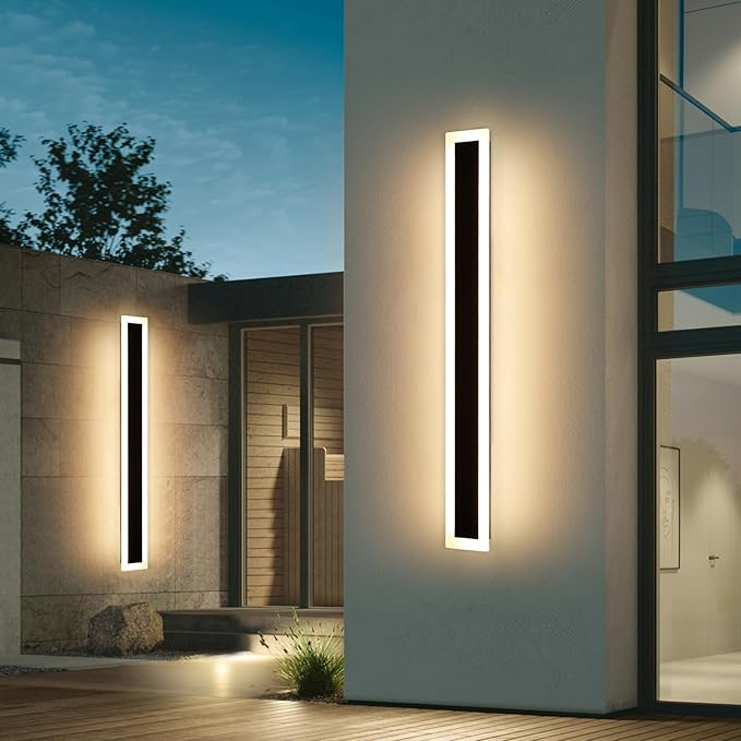 Upgrade Widened 2 Pack 47.2inch Modern Outdoor Wall Sconce, 3000K Warm White - Image 7