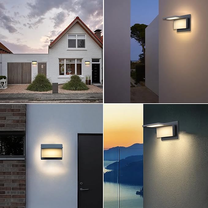 Wall Light Outdoor LED Wall Mount Lamp Black Modern Wall Mount Sconce Lantern - Image 4