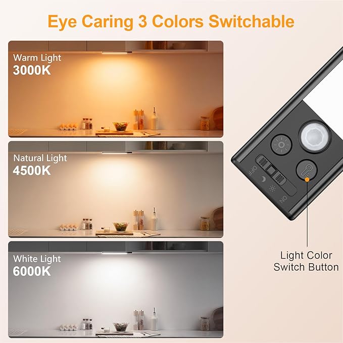 Gritin 10.2inch Under Cabinet Lighting Rechargeable -84 LED Super Bright - Image 4