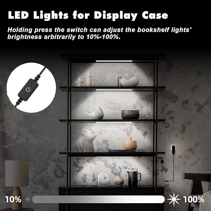 JUSJUBR Black Shell Display Case Lights, LED Lights - Image 3
