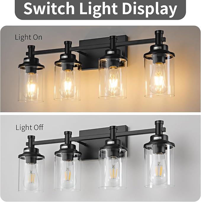 4-Light Bathroom Vanity Lights - Image 4