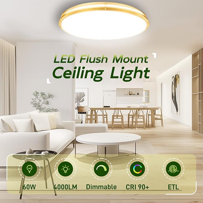 hykolity 32 Inch Oval LED Ceiling Light, 2700K/3000K/3500K/4000K/5000K - Image 5