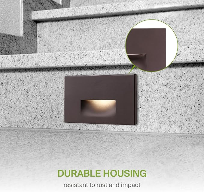 ASD LED Recessed Step Light Fixture, Outdoor & Indoor Tread Lighting | 3CCT - Image 7
