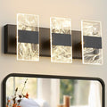 Modern LED Bathroom Light Fixtures Dimmable 3-Light Black Vanity Light by NADOSAHomeLighting