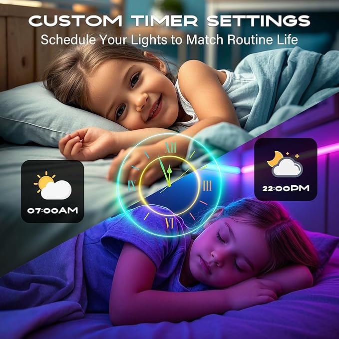 CHARKEE 130ft LED Strips Lights Full Color Sync Music, Dimmable and Color - Image 3