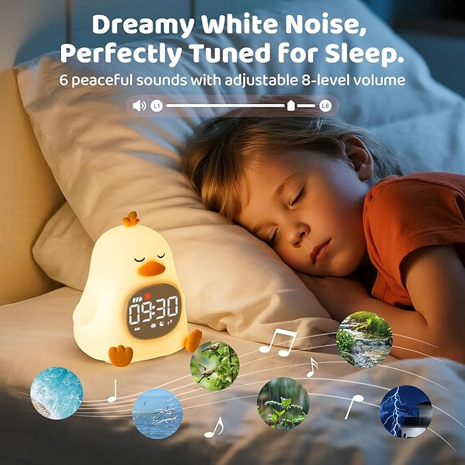 Sleepy Duck Alarm Clock with Night Light - Image 4