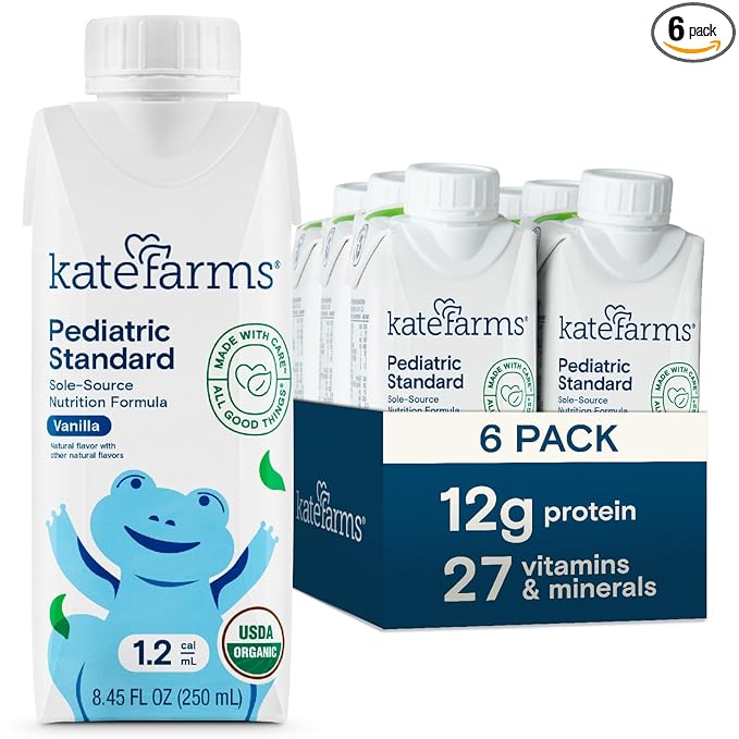 KATE FARMS Organic Pediatric 1.2 High Calorie Vanilla Nutrition Shake, 12g by KateFarms