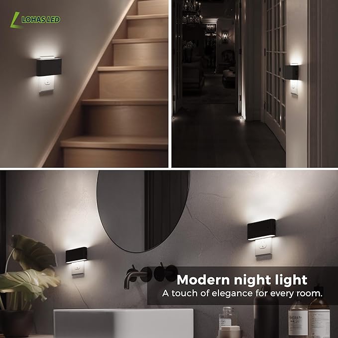 L LOHAS LED Night Light, Dimmable Modern LED Night Lights Plug into Wall - Image 5