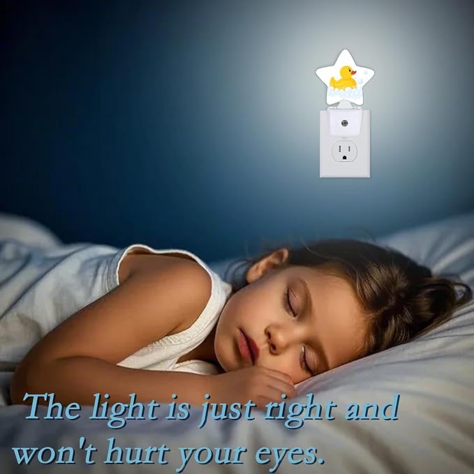 Yellow Rubber Duck Night Light, Plug Into Wall Decor Nightlights - Image 6