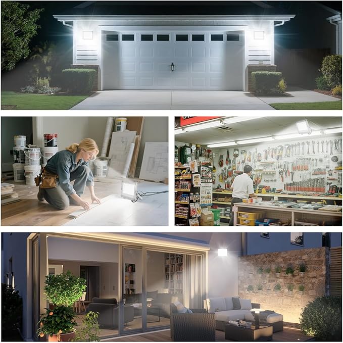 Ceena 35W Plug in LED Flood Lights Outdoor, 3500lm Super Bright LED Work Light - Image 7