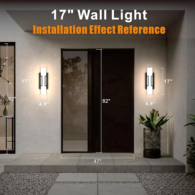 Hyunbae LED Wall Sconce Lights, Waterproof Porch Lamp - Image 7