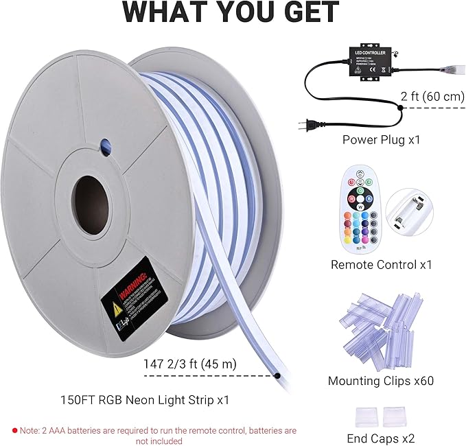 DELight 150FT RGB Neon Rope Lights - Image 2