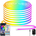 50ft Neon Rope Light, 24V RGB LED Strip Lights, Music Sync, Remote/APP Control by segrass
