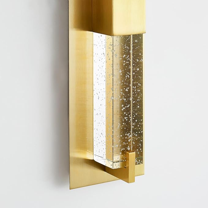 WOSHITU LED Wall Sconce Light: 19 Inch Gold Modern Sconces Wall Lighting 3000K - Image 9