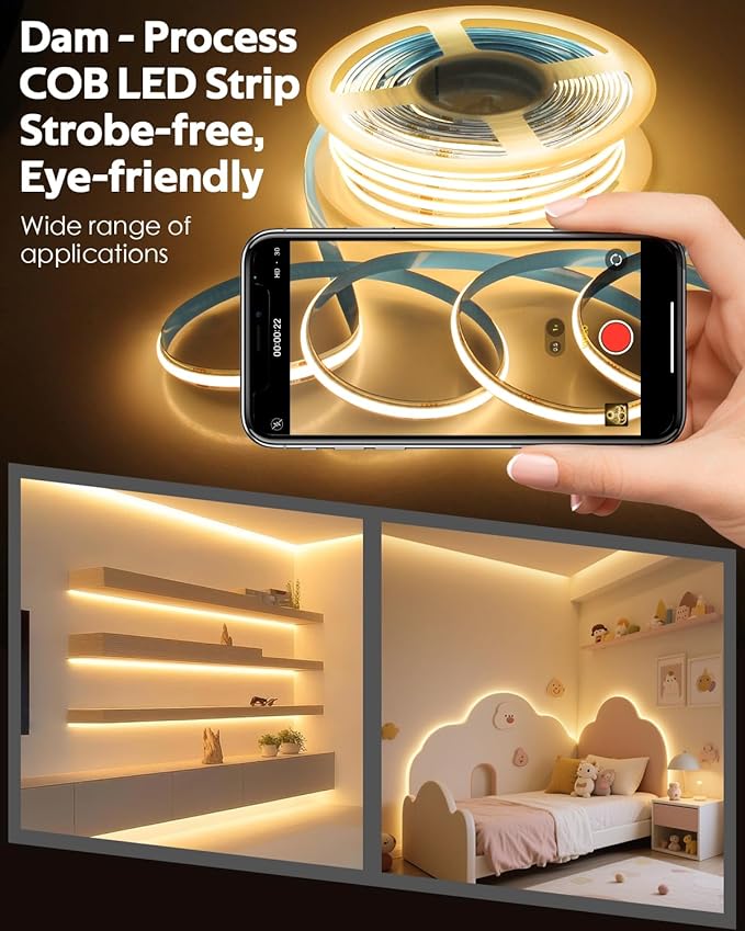 24V COB Led Light Strip 3000K 100FT - Image 5