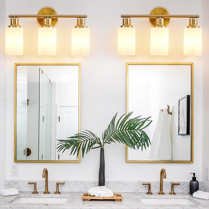DLLT 3-Light Bathroom Light Fixtures: Gold Modern Vanity Lights - Image 5