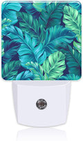 Night Light Plug into Wall Turquoise and Green Tropical Leaves Night Light by Uiaoiais