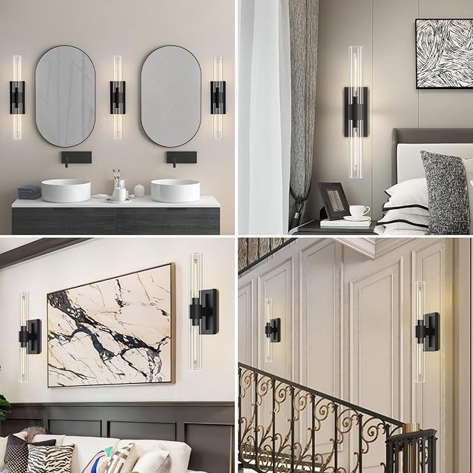 YUYI Black Wall Sconce, 22.8'' Wall Light - Image 4