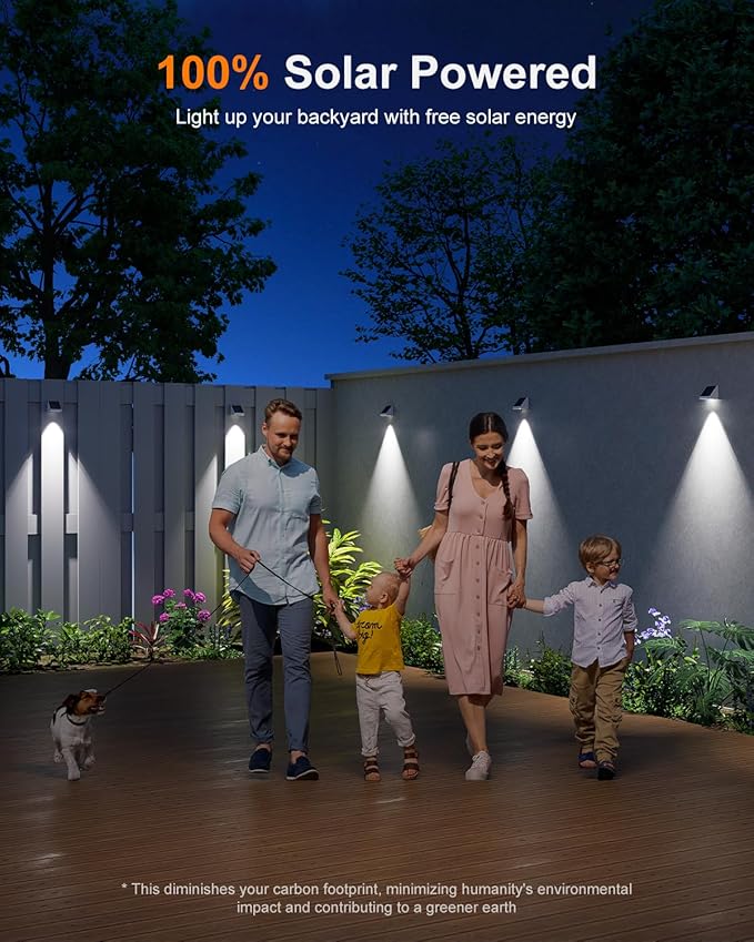 12 Pack Decorative Solar Powered Fence Lights Outdoor Waterproof - Image 5