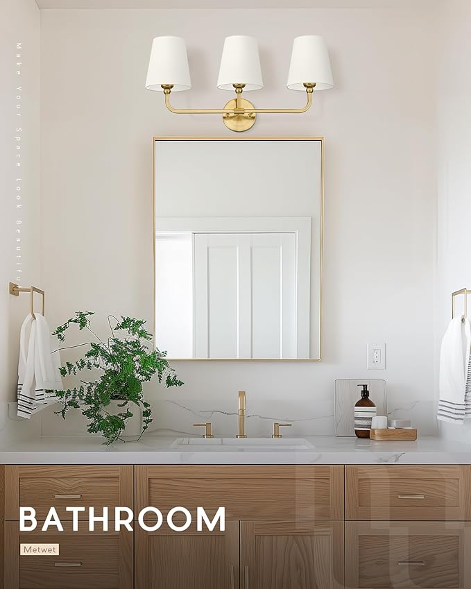 Bathroom Light Fixtures, Brushed Gold Vanity Lights - Image 4