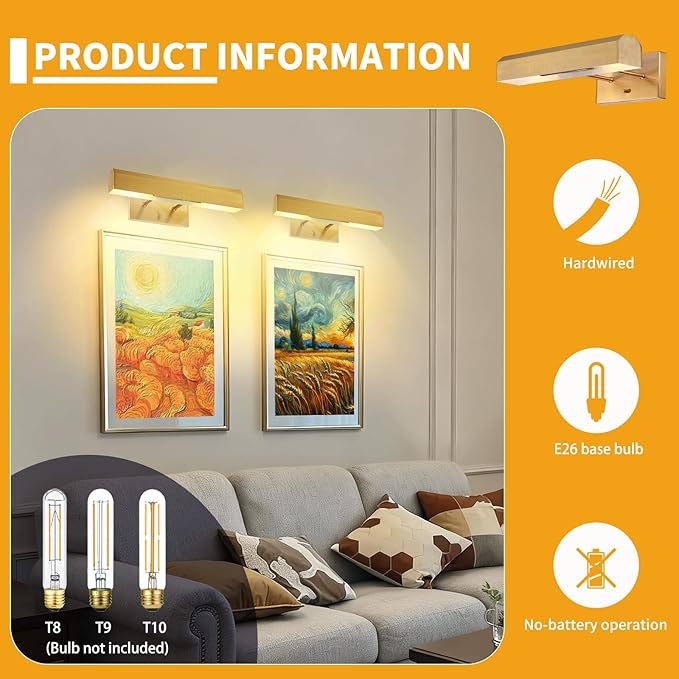 Picture Light Fixture, 15.75 inch Modern Painting Light, Full Metal Art Light - Image 5