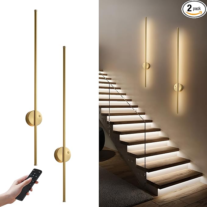 Motion Sensor Battery Operated Wall Sconce Set of Two by KARTOOSH