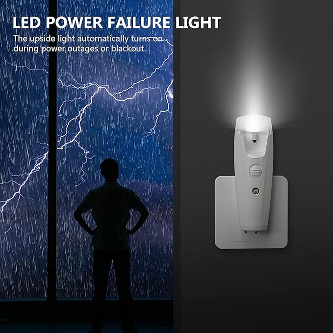 Emergency Lights for Home, 3-in-1 Function Power Failure Light, Flashlight and - Image 2