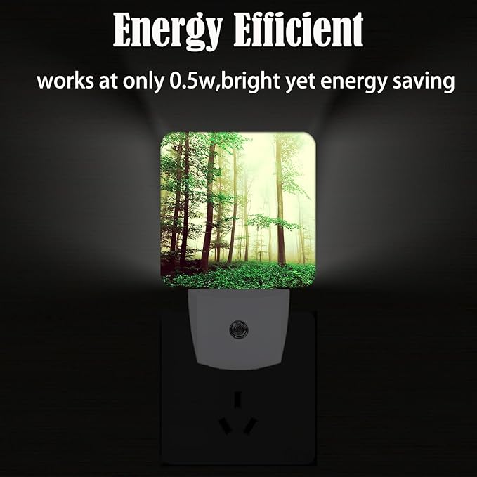 Misty Forest Night Light, Plug-in Nightlights Auto Sensor Night Lamp Dusk to - Image 4
