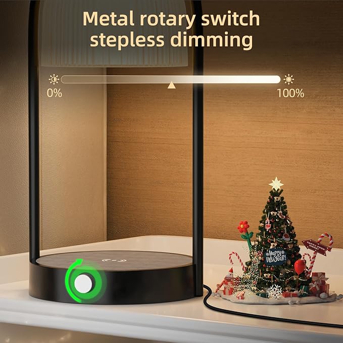 Koopala 15W Wireless Charging Bedside LED Table Lamps Set of 2, Modern Small - Image 6
