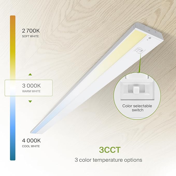 ASD 48 Inch LED Under Cabinet Lighting Plug in or Hardwired, High/Low/Off Switch - Image 6