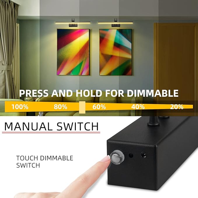 Picture Light, Picture Lights for Wall Cordless, Battery Wall Lights for - Image 3
