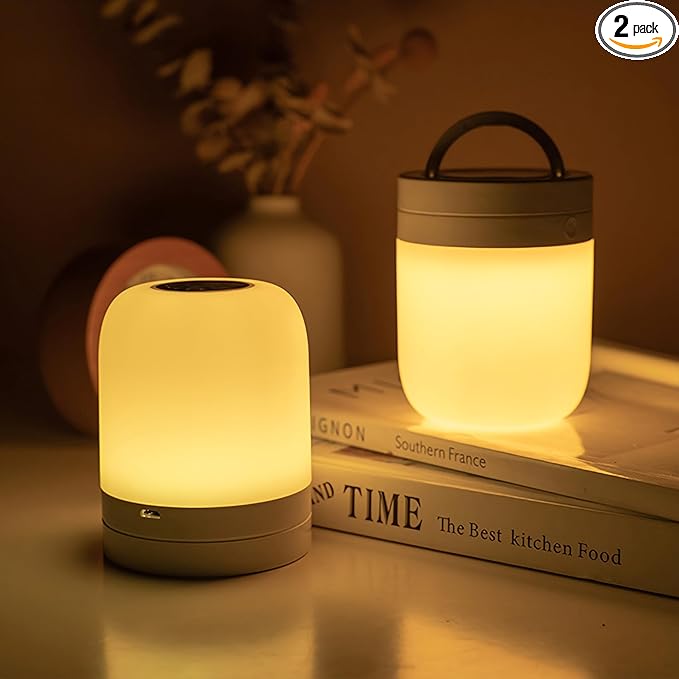 Small Nursery Night Light for Kids, 13 Colors Dimmable Night Lamp for Bedroom by DeogosLighting
