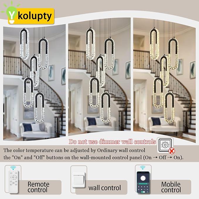 5-Lights Modern Crystal Chandelier - Image 3