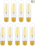 E26 T10 LED Light Bulbs, 5 Inch Vintage Tubular Thin Edison Bulbs, 4000K by Decoaui