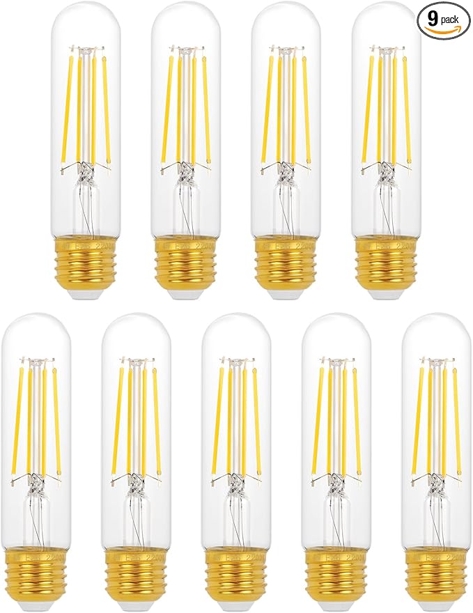 E26 T10 LED Light Bulbs, 5 Inch Vintage Tubular Thin Edison Bulbs, 4000K by Decoaui
