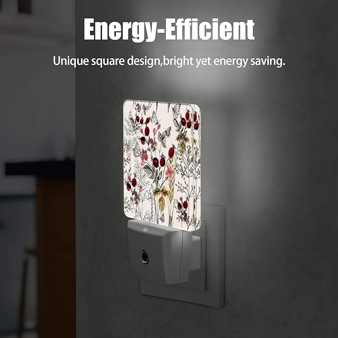 Vintage Flower Night Light, Butterfly Plug into Wall - Image 5