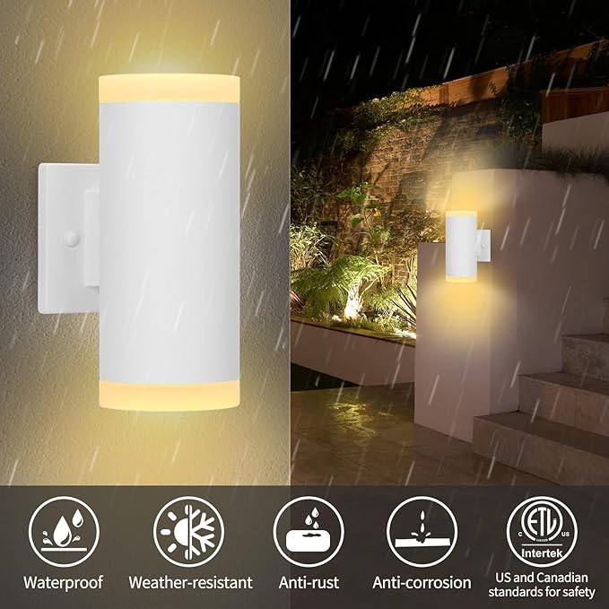 Outdoor Wall Lantern, ZUUKOLE Waterproof Exterior Wall Light, Anti-Rust - Image 5